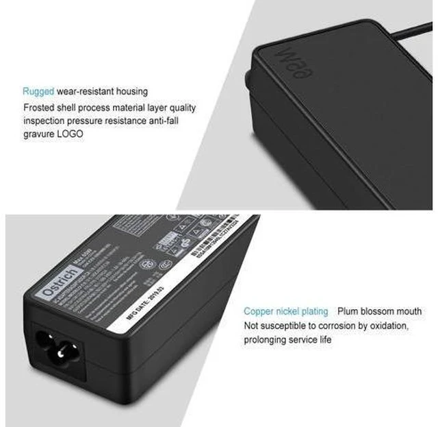 Alt view image 3 of 7 - Charger Compatible with Laptop Computer Thinkpad Yoga Chromebook USB C Laptop Charger 65W 45W