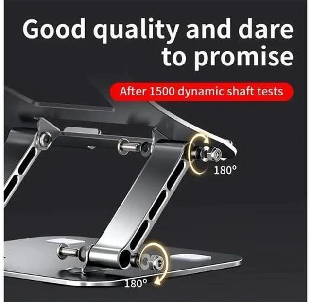 Alt view image 5 of 7 - Physowell Phone Tablet Stand Adjustable Aluminum Alloy laptop Tablet up to 17 "Laptop Portable Folding stand Cooling stand support Grey