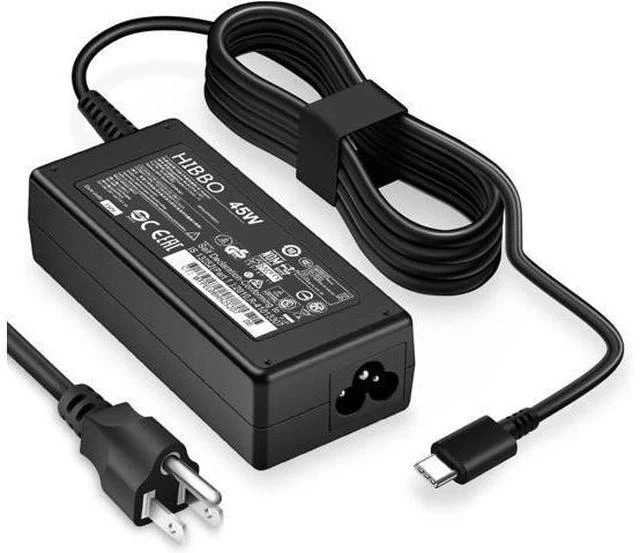 Main image of Chromebook Charger USB C Laptop Charger Compatible with HP Google Type C 45W Universal Power Adapter