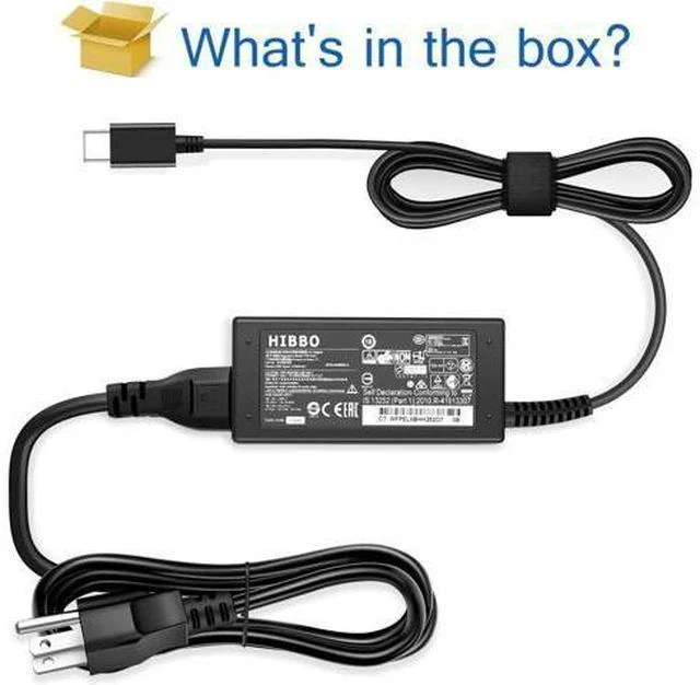 Alt view image 5 of 7 - Chromebook Charger USB C Laptop Charger Compatible with HP Google Type C 45W Universal Power Adapter