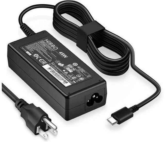 Alt view image 7 of 7 - Chromebook Charger USB C Laptop Charger Compatible with HP Google Type C 45W Universal Power Adapter