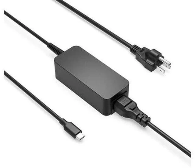 Main image of Charger 45W Fit for Lenovo Chromebook Laptop, UL-Listed, 3 Pin Plug, 10Ft Extended Long Power Cord, Lightweight Design, USB-C Fast Charger