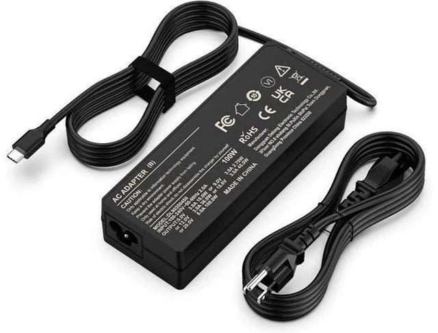 Main image of USB C Laptop Charger 100W USB C Laptop Power Adapter Compatible with Thinkpad Carbon x1 5th 6th Gen IdeaPad 13 720 Y400 Y500 P580 P500