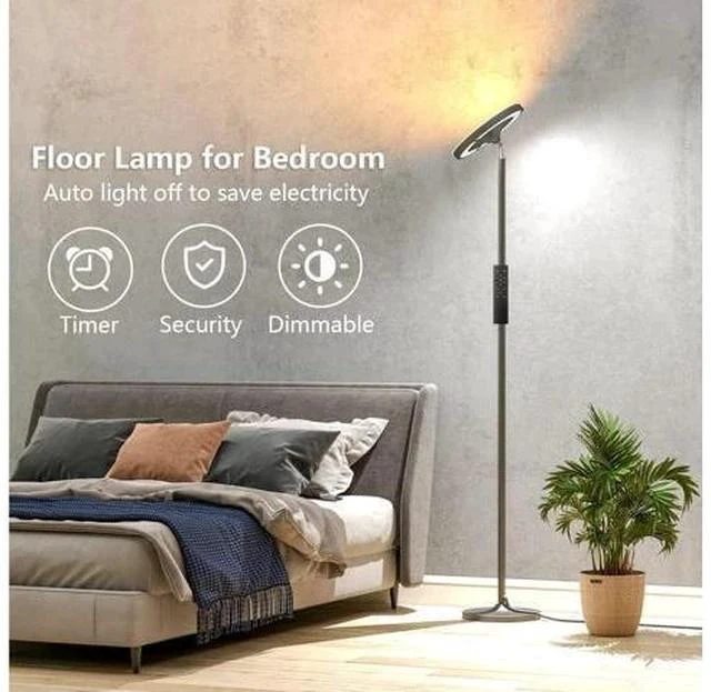 Alt view image 5 of 7 - Keepsmile Double Side Lighting Led Floor Lamp with Remote Smart App 36W/2600LM Bright Tall Standing RGB Floor Lamp Angle Multicolor Dimmable Modern Floor Lamps for Livingroom Bedroom Office