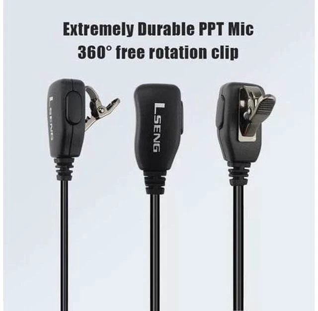 Alt view image 3 of 7 - Case of 10,Walkie Talkie Earpiece with Mic 2 Pin D-Type Headset for Walkie-Talkie Compatible with Baofeng UV-5R BF-888S H-777 RT22 RT27 RT-5R Kenwood 2 Way Radios(10 Pack)