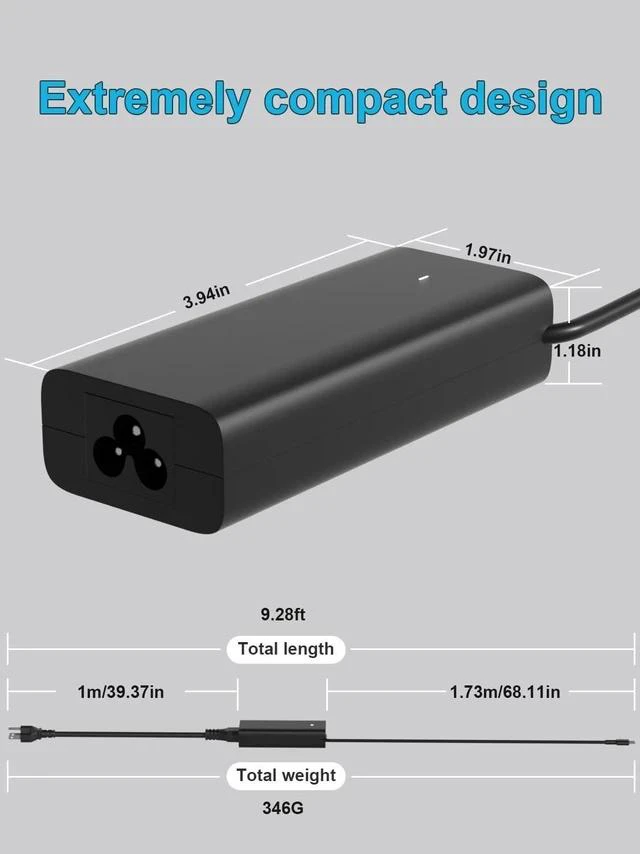 Alt view image 4 of 7 - 65W USB C-Charger Compatible with Inspiron 14 16 2-in-1 7620 7306 7415 7435 7635 7425 7420 7430 5630 5620 5310 5410 5430 5625 7640 7630 7490 7440 7400 7390 5440 7486 5320 5280 Laptop