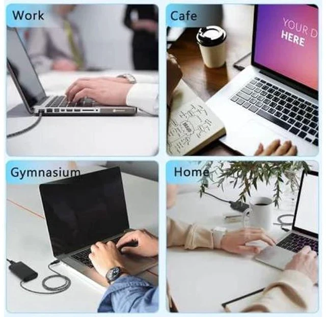 Alt view image 7 of 7 - New Slim 65W USB-C Laptop Charger Compatible with HP EliteBook 830 840 845 850 G8 G9 G10 G11,1030 1040 G6 G7 G8, 630 640 645 650 655 660 665 G11 Type C Adapter Power Supply Cord