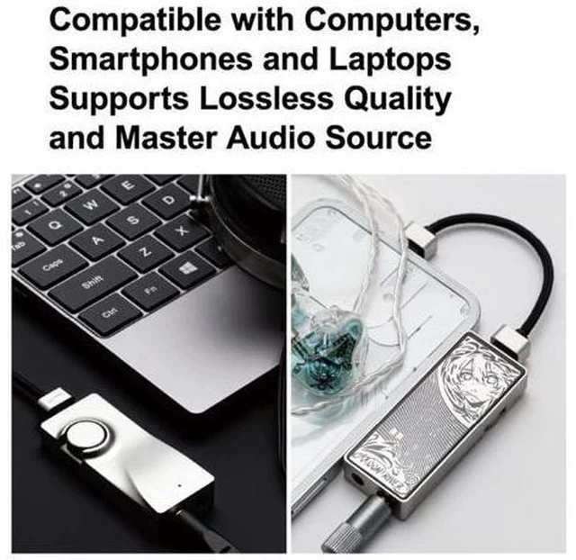 Alt view image 5 of 7 - MOONRIVER 3 Headphone Amplifier 32Bit/384kHz PCM Decoding with Detachable Type-C Cable 3.5mm+4.4mm Output Connectors