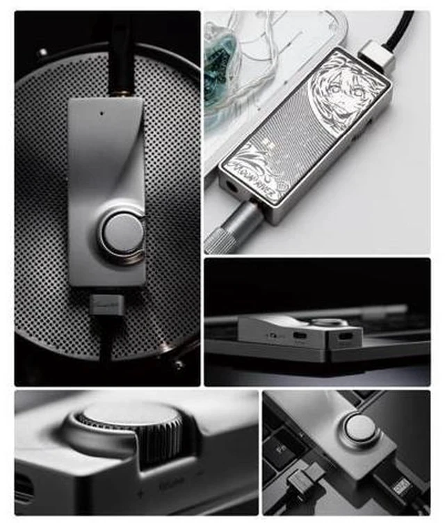 Alt view image 4 of 7 - MOONRIVER 3 Headphone Amplifier 32Bit/384kHz PCM Decoding with Detachable Type-C Cable 3.5mm+4.4mm Output Connectors