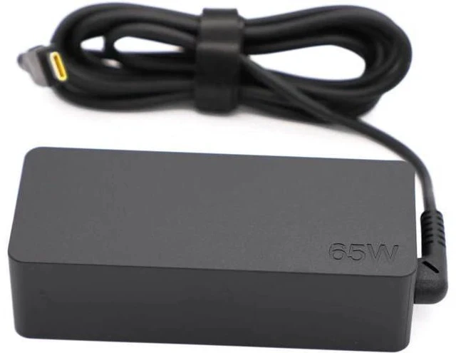 Alt view image 3 of 7 - Laptop Charger 65W Watt USB Type C(USB-C) AC Power Adapter - ThinkPad T14 T15 E14 E15 X1Carbon X13 2023