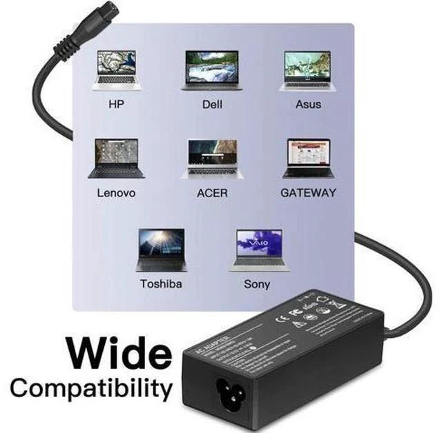 Alt view image 6 of 7 - 90W Universal Ac Laptop Charger Compatible with HP Toshiba Sony Fujitsu IBM Gateway Notebook Ultrabook Power Supply Cord with 16 Tips
