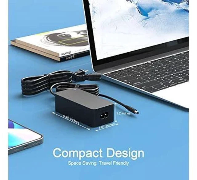 Alt view image 4 of 6 - 65W 45W AC Adapter Replacement for Dell Docking Station D1000 D3100 Ultra HD 4K Triple Display Wireless, Fit for Latitude P75F P75F001, Thunderbolt Dock TB15 K16A K16A001 Laptop Power Supply Cord