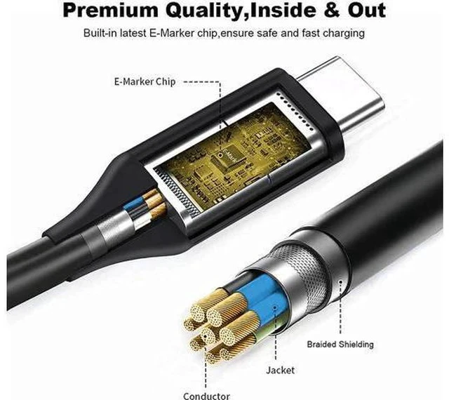 Alt view image 3 of 7 - New Slim 65W USB C Laptop Charger for Latitude XPS Chromebook Charger Fast Charging Type C Travel Laptop Power Adapter