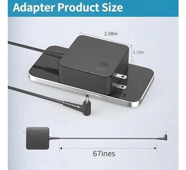 Alt view image 3 of 7 - 45W 20V 2.25A AC Adapter Charger Fit for Lenovo ADL45WCC PA-1450-55LL ADP-45DW B GX20L23044 Model Ideapad Series Laptop Power Supply Cord