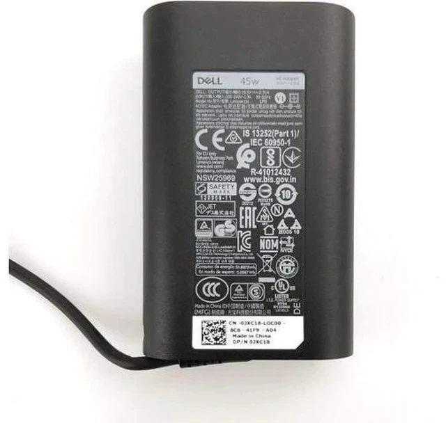 Alt view image 3 of 7 - 45W OEM 4.5mm Tip AC Charger Compatible with XPS 12 9Q23 9Q33 XPS 13 L321X L322X 9333 9343 9350 9360 9370 Inspiron 11 3000 13 5000 7000 14 3000 5000 7000 15 3000 5000 7000 Series Laptop