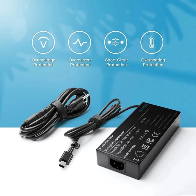 Alt view image 4 of 5 - 200W Charger Compatible with ROG Zephyrus G16 GU605 GU605MI GU605CM GU605CP GA605 GA605WV GA605WI GA605WV TUF Gaming A14 FA401WV FA401UV FA401UU ProArt P16 PX13 HN7306 H7606 Laptop Power Adapter