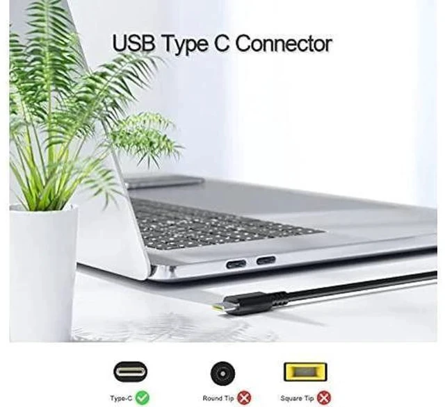 Alt view image 7 of 7 - 65W USB C Charger Fit for Dell Latitude 5420 5520 5320 7210 5310 5410 5510 9410 9510 2-in-1 Type C Watt Laptop AC Adapter Power Supply Cord