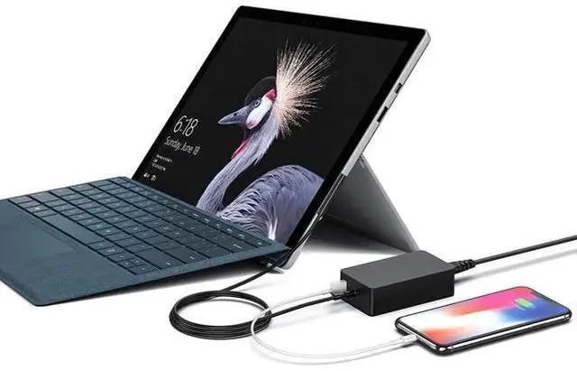 Alt view image 3 of 7 - Surface Pro Charger for Surface Pro 9 8 7+ 7 6 5 4 3 X Surface Laptop 5 4 3 2 1 65W Windows Surface Tablet Charger Support 44W 36W