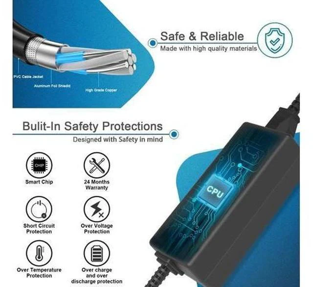 Alt view image 4 of 7 - 65W 18.5V 3.5A HP 2000 Laptop Charger Replacement for HP Pavilion DV7 DV6 G6 G7 DV5 DV4 DM4 G62 G72 AC Adapter Power Supply Cord
