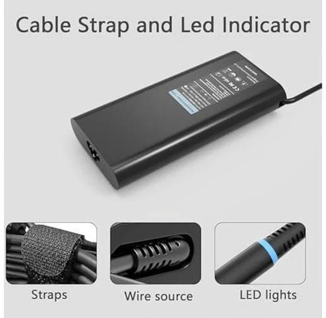 Alt view image 5 of 7 - 130W AC Adapter Compatible with Dell inspiron 16 Plus 7640 7620 7630 Business Laptop,for inspiron 14 16 Plus 7420 7430 7510 XPS 15 17 9730 9640 7590 9530 9550 7590 Power Supply Cord