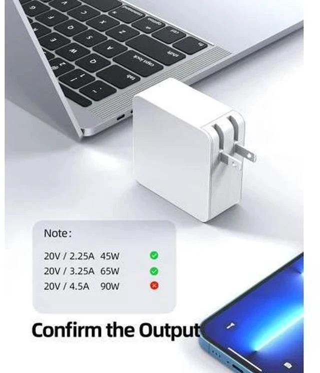 Alt view image 5 of 7 - 65W Fast Type C Charger Fit for Galaxy Book Laptop Charger for Galaxy Book Pro Pro 360 and More Replacements with USB C Connector Foldable Compact Detachable 7.5ft Cable