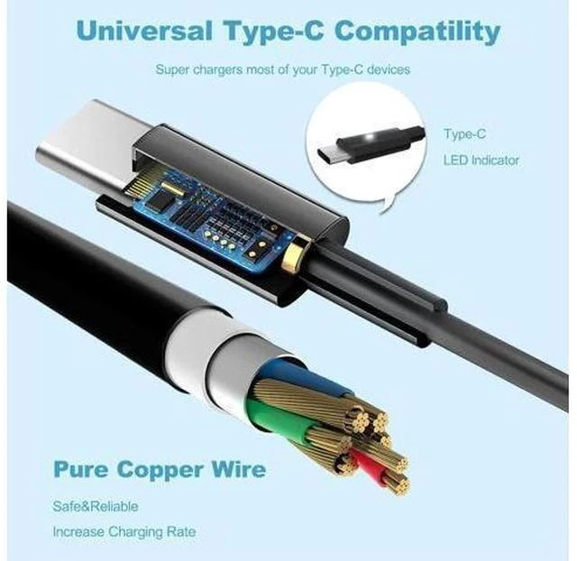 Alt view image 4 of 7 - 65W 45W USB C Laptop Charger for Latitude 5420 7420 5520 5440 5540 7440 5430 5530 7430 7330 7400 7410 5320 5450 7450 2in1 Power Cord Computer Type C AC Adapter for XPS 13 Chromebook 3100