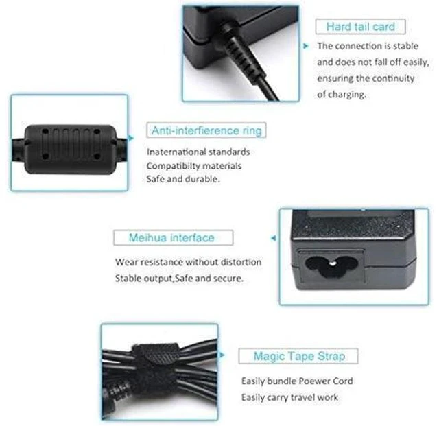 Alt view image 3 of 6 - 135W AC Charger for Lenovo Ideapad Gaming 3 Series 3-15 Yoga Slim 7 9 IdeaPad Y50-70 Y40-70 Y700 ThinkPad T440p T540p T570 W540 Legion Y50 Y520 Y530 135 Watt Laptop Power Supply Adapter Cord