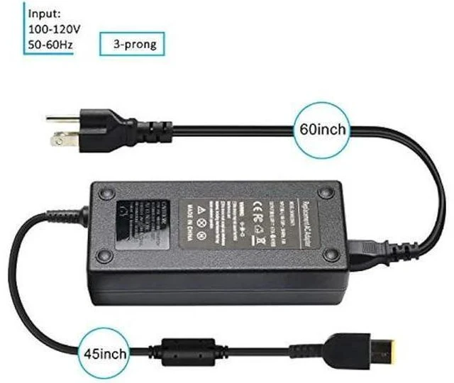 Alt view image 6 of 6 - 135W AC Charger for Lenovo Ideapad Gaming 3 Series 3-15 Yoga Slim 7 9 IdeaPad Y50-70 Y40-70 Y700 ThinkPad T440p T540p T570 W540 Legion Y50 Y520 Y530 135 Watt Laptop Power Supply Adapter Cord