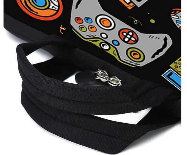 Alt view image 5 of 7 - Laptop Sleeves 14 15 15.4 15.6 Chromebook Case Notebook Sleeve PC Messenger Bag Tablet Case Neoprene Handle Sleeve for Men Women Two Pockets(Games-1)