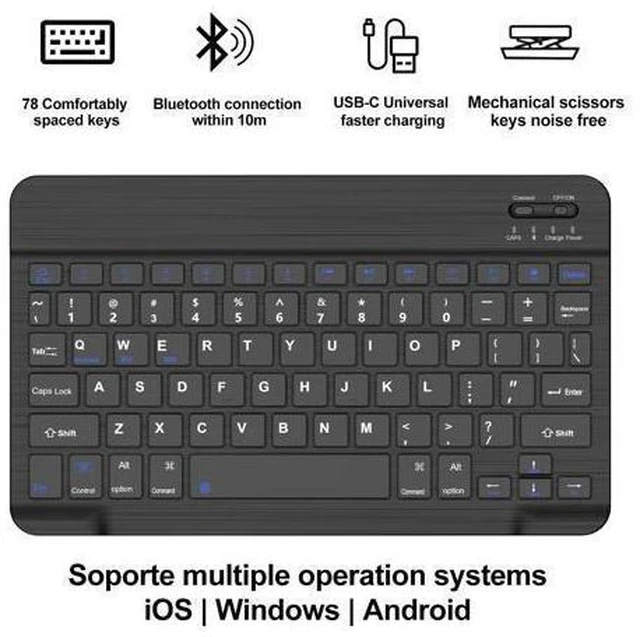 Alt view image 3 of 5 - iPad Pro 11 inch Case 2024 Keyboard - Detachable Keyboard Case for iPad Pro 11'' M4 - Smart Folio Case for iPad 11 Keyboard with Pencil Holder - Auto Wake/Sleep Pro 11-inch Keyboard Case - Black