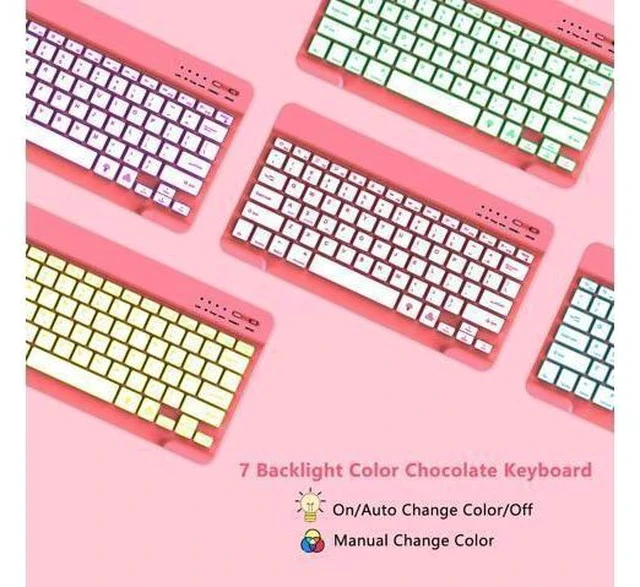 Alt view image 3 of 5 - MMK for iPad Air 13 inch (M2) 2024 & for iPad Pro 12.9 Case with Keyboard, Keyboard case for iPad Pro 12.9 inch 6th 5th & iPad Air 13 inch, Backlit Bluetooth Wireless Keyboard with Pencil Holder,Red