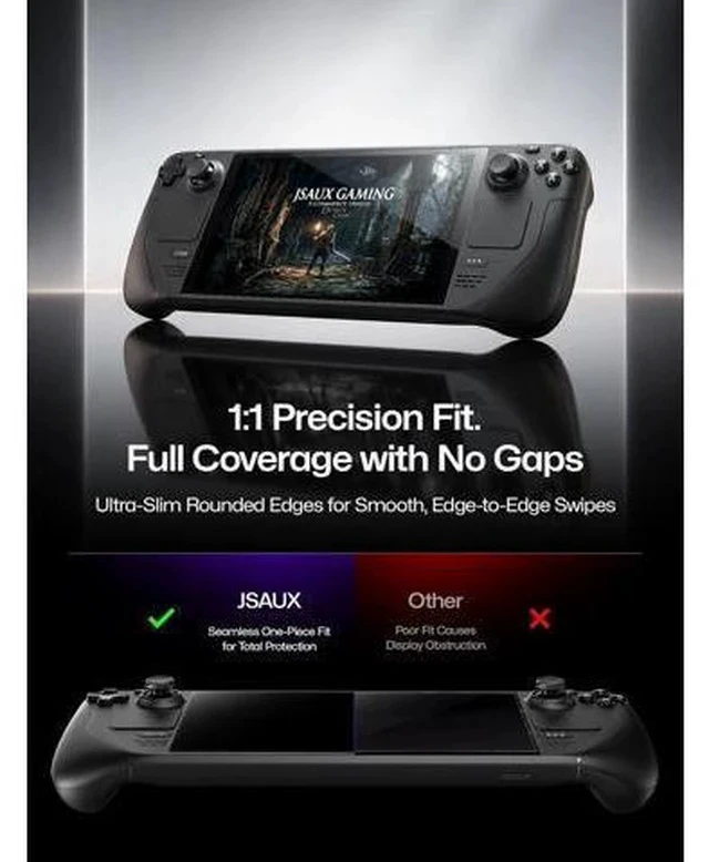 Alt view image 5 of 7 - 2-Pack Obsidian AR Screen Protector for Steam Deck, Anti-Reflection & Ultra Clear 10H Hardness Easy to Install with Guide Frame Scratch Resistant Tempered Glass for Steam Deck LCD & OLED