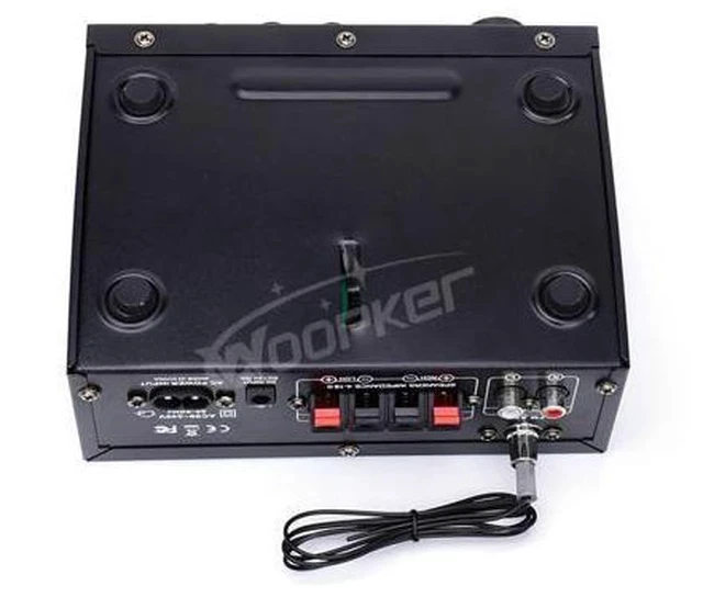 Alt view image 7 of 7 - WOOPKER AK45 Pro Stereo Amplifier, 50Wx2 Bluetooth 5.0 Receiver HiFi 2 Channel Power Amplifier for Wired Speaker, Support USB, SD, RCA, MIC Input, Treble & Bass Control Karaoke Music Player