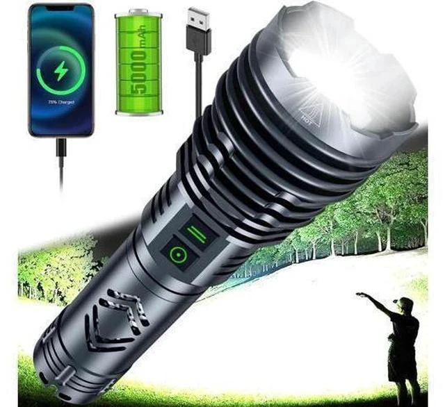 Main image of Rechargeable Flashlights 1500000 High Lumens,Super Bright LED Flashlight,Tactical Powerful Waterproof Handheld Flashlights with Zoomable 6 Modes,Output Funtion & 24H Long Life for Emergencies Camping