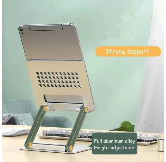 Alt view image 2 of 5 - Adjustable Tablet Stand Aluminum Alloy Tablets Holder Desktop Hands Tablet Stand Dual Axis Design