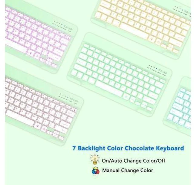 Alt view image 3 of 7 - MMK For iPad Air 13 inch (M2) 2024 & For iPad Pro 12.9 Case with Keyboard, Keyboard case for iPad Pro 12.9 inch 6th 5th & iPad Air 13 inch, Backlit Bluetooth Wireless Keyboard with Pencil Holder,Green