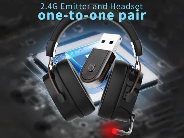Alt view image 3 of 7 - SAMA G1000 Gaming Headphone 2.4G Bluetooth Wireless Noise Cancelling Surround Sound RGB Headset Detachable Microphone Ear Headphones For PS4 PC XBOX PS5 Black
