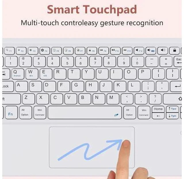 Alt view image 4 of 5 - BQSS Keyboard Case for iPad Air 13 inch(M2) 2024 Case with Keyboard for iPad Pro 12.9 inch 6th Gen 2022/5th Gen Keyboard Cover Detachable Backlit Wireless Keyboard Case Pencil Holder (Pink)