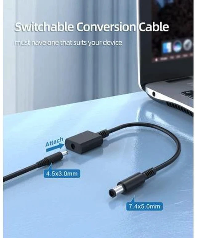 Alt view image 4 of 7 - Charger for Laptop Charger 65W 45W Compact Design for All Round Connectors (UL Safety Certified)