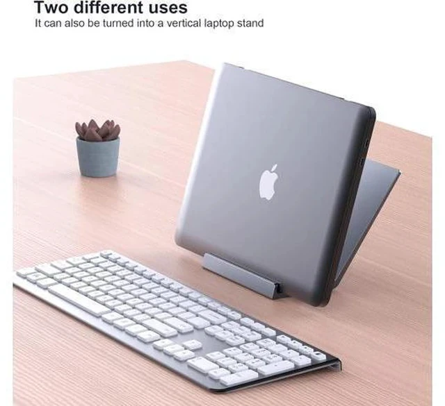Alt view image 7 of 7 - Laptop Stand Aluminum Notebook Holder Riser Heat-Vent for MacBook Air/Pro HP Surface 11-16 inches Notebook