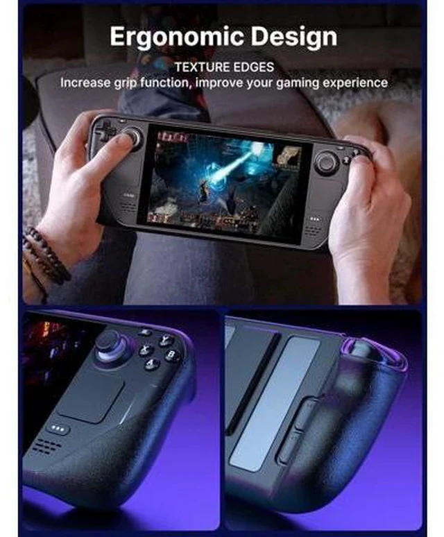 Alt view image 2 of 6 - Kickstand Case Compatible with Steam Deck/OLED, PC0105 Upgrade The Adjustable Angle Stand Steam Deck Cover TPU Protective Case, Shock-Absorption, Non-Slip and Anti-Scratch Design