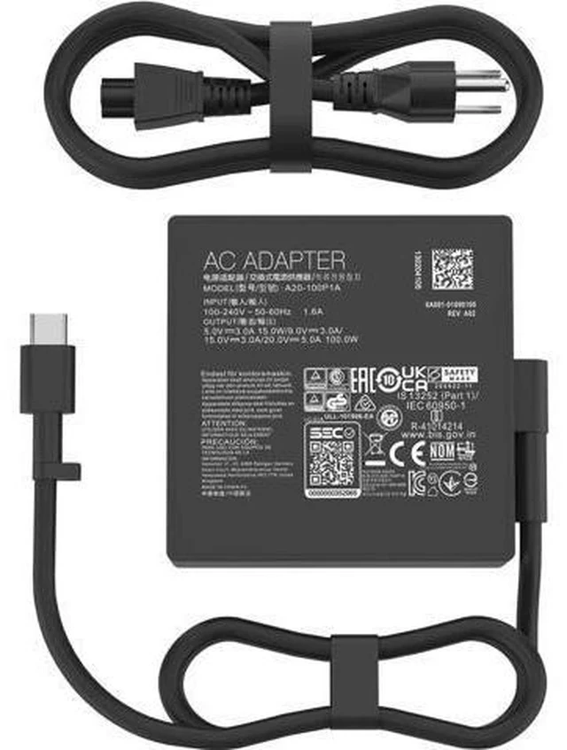 Alt view image 2 of 7 - 100W Compatible with USB Type C Laptop Charger for X13 Z13 GV301 GZ301 GA401QM GA503QM G533QM GX703HS 14 14X UX425QA UM425QA 20V 5A Adapter Power A20-100P1A
