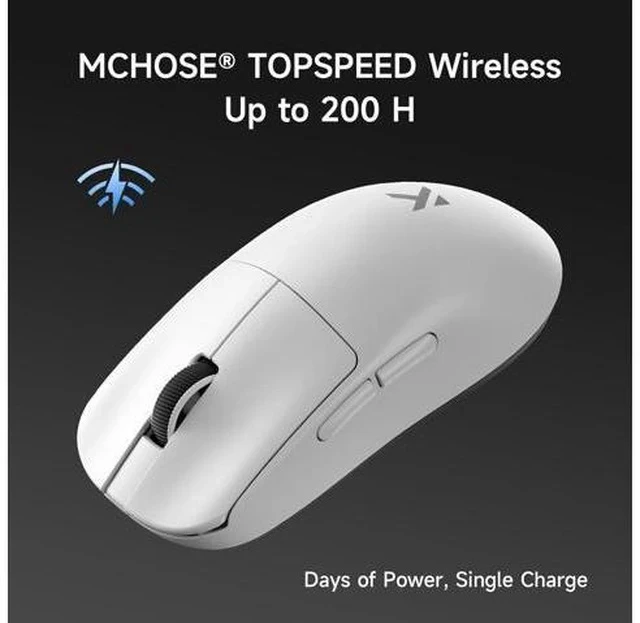 Alt view image 4 of 7 - L7 Ultra+ Wireless Gaming Mouse, Lightweight 48g, Ergonomic Mouse with 42K DPI, PAW3950, Optical Switch, 20000 FPS, Dual 8K Polling, 7 Programmable Buttons, 3-Mode Connect, PC/Mac - White