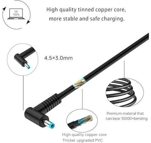 Alt view image 3 of 7 - 45W 19.5V 2.31A 213349-009 Charger Compatible with HP is 13252 Pavilion 15 Notebook Envy x360 L25296-001 741727-001 Blue Tip Laptop Power AC Adapter