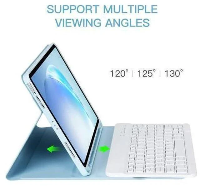 Alt view image 5 of 5 - BQSS Keyboard Case for iPad Air 11" (M2) 2024 Detachable Keyboard Case for iPad Air 5th Generation 10.9"2022 case with keyboard for Air 4th Gen 10.9 Inch 2020/ Pro 11" 2018 Pencil Holder Light Blue