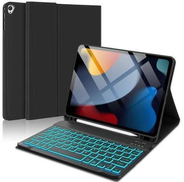 Main image of KVAGO Keyboard Case for iPad 10.2" - iPad 9th 8th 7th Generation Case with Keyboard, Backlit Detachable Bluetooth Keyboard, Folio Case for iPad Air 3rd Gen/iPad Pro 10.5" with Pencil Holder, Black