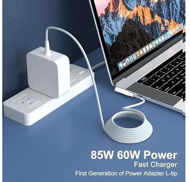 Alt view image 2 of 7 - 85W/60W L Tip Compatible with Mac Book Charger,Power Adapter for 13/15/17 inch Before mid-2012 Models Charger, 6.6FT Cable Adapter Charging Cord