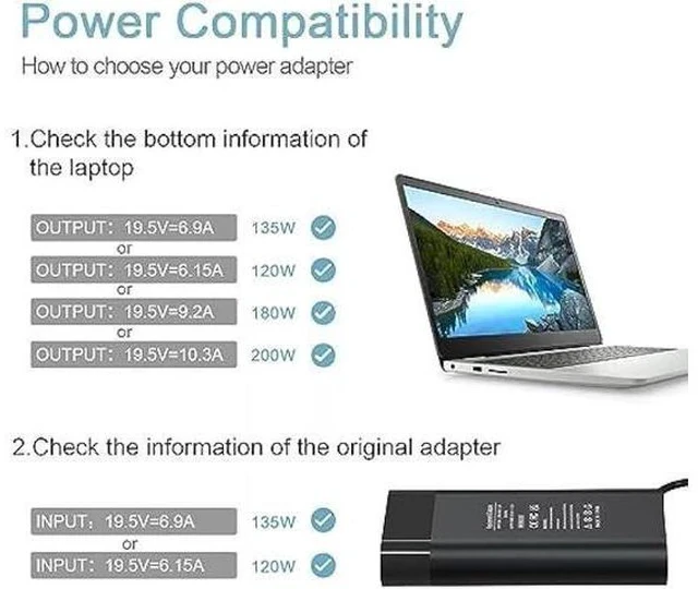 Alt view image 7 of 7 - 200W Laptop Charger 10.3A 19.5V for HP Omen Pavilion 15 16 17 Gaming Laptop, Zbook 15 17 ZBook Fury Create Studio Envy 15 2020 TPN-DA10 Gaming Laptop Power Adapter Supply