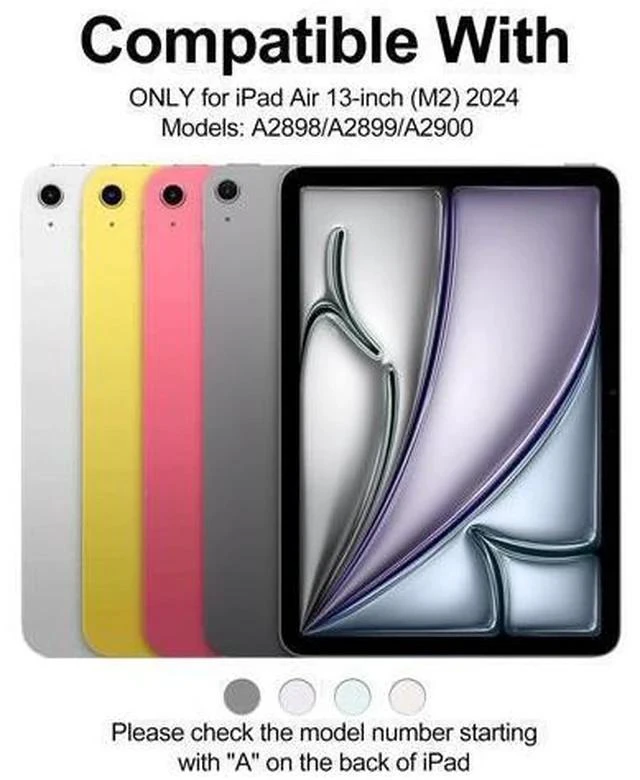 Alt view image 2 of 5 - iPad Air 13 inch Case with Keyboard - Magic Keyboard Case for iPad Air 13 (M2, 2024) - Wireless Keyboard & Pencil Holder & Long Battery Life - Smart Cover for New Air 13'' Case Keyboard, Black