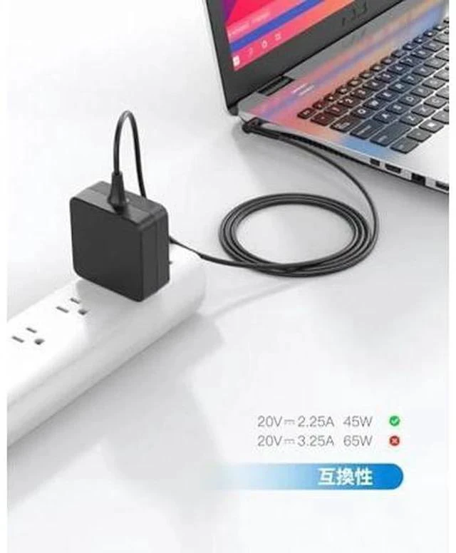 Alt view image 3 of 7 - Charger Fit for Lenovo IdeaPad L340 L340-15 L340-17 L340-15IWL L340-15IWL Touch L340-17IWL Laptop (45w,Safety Certified by UL)